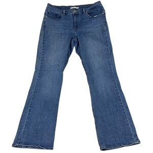 Levis Classic Bootcut Jeans Womens 12 Medium Wash Blue Denim Mid Rise Stretch